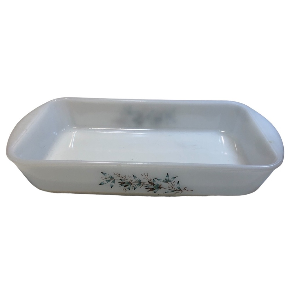 Vintage Glasbake Jeanette Coordinate turquoise & brown J263 HTF casserole